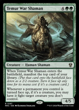 naokuroshop MTG [MKC][0187][緑][R][EN][ティムールの戦巫師/Temur War Shaman] NM