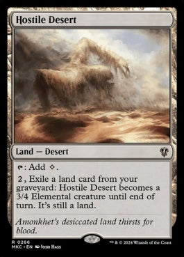 naokuroshop MTG [MKC][0266][土地][R][EN][敵意ある砂漠/Hostile Desert] NM