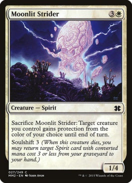 naokuroshop MTG [MM2][027][白][C][EN][月明かりの徘徊者/Moonlit Strider] NM