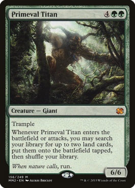 naokuroshop MTG [MM2][156][緑][M][EN][原始のタイタン/Primeval Titan] NM