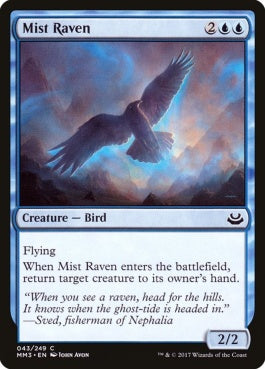 naokuroshop MTG [MM3][043][青][C][EN][霧鴉/Mist Raven] NM