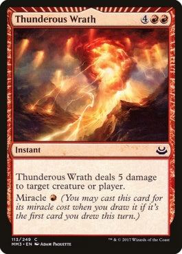 naokuroshop MTG [MM3][113][赤][C][EN][轟く怒り/Thunderous Wrath] NM