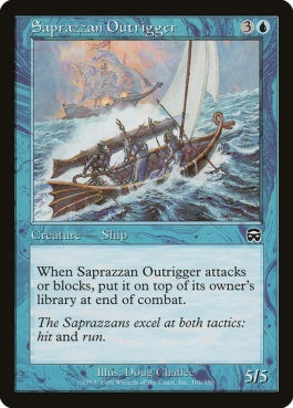 naokuroshop MTG [MMQ][101][青][C][EN][サプラーツォのアウトリガー艇/Saprazzan Outrigger] NM