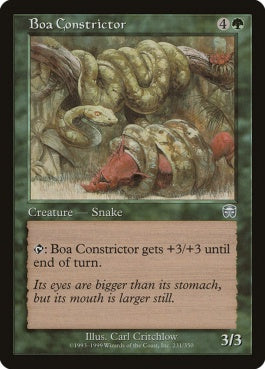 naokuroshop MTG [MMQ][231][緑][U][EN][締めつけるボア/Boa Constrictor] NM