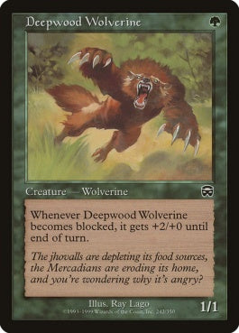 naokuroshop MTG [MMQ][242][緑][C][JP][ディープウッドのクズリ/Deepwood Wolverine] NM