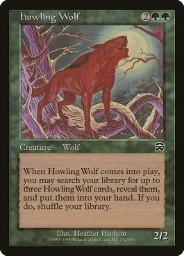 naokuroshop MTG [MMQ][252][緑][C][EN][遠吠えする狼/Howling Wolf] NM