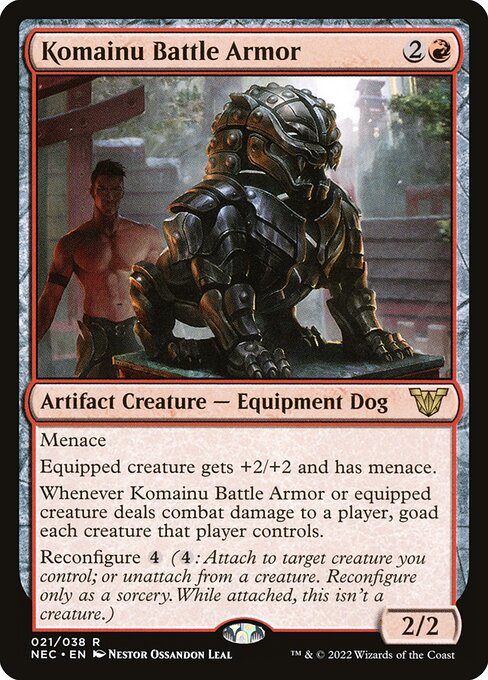 naokuroshop MTG [NEC][0021][赤][R][[EN][狛犬の戦鎧/Komainu Battle Armor] NM