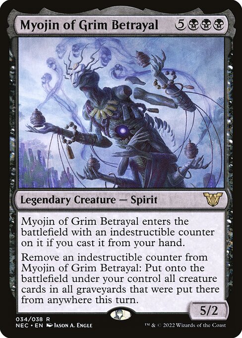 naokuroshop MTG [NEC][0034][黒][R][[EN][酷叛明神/Myojin of Grim Betrayal]（foil） NM