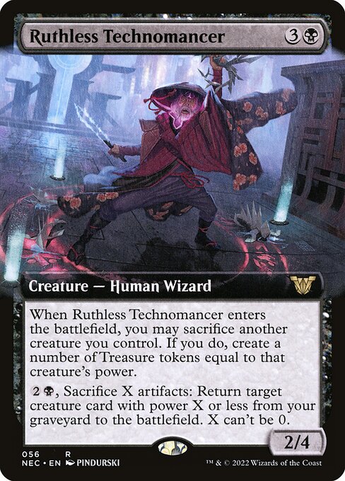 naokuroshop MTG [NEC][0056][黒][R][[EN][無情な屍技術師/Ruthless Technomancer] NM