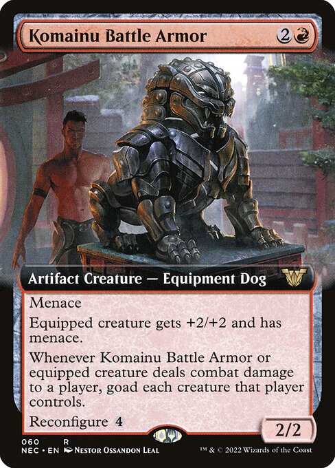 naokuroshop MTG [NEC][0060][赤][R][[EN][狛犬の戦鎧/Komainu Battle Armor] NM