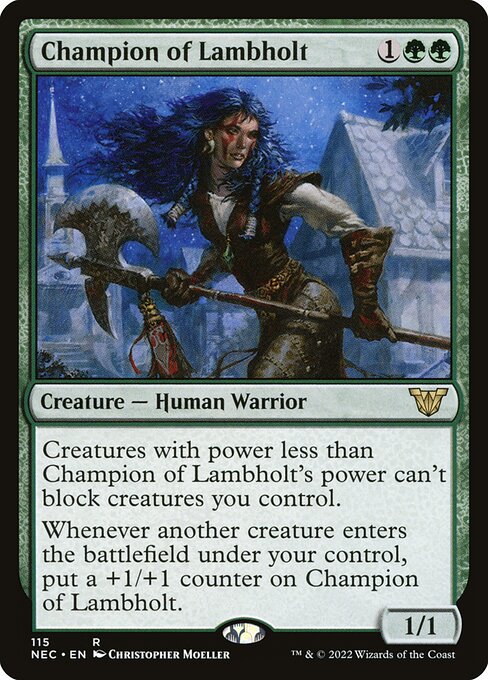 naokuroshop MTG [NEC][0115][緑][R][[EN][ラムホルトの勇者/Champion of Lambholt] NM