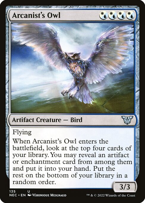 naokuroshop MTG [NEC][0135][多][U][[EN][秘儀術師のフクロウ/Arcanist's Owl] NM