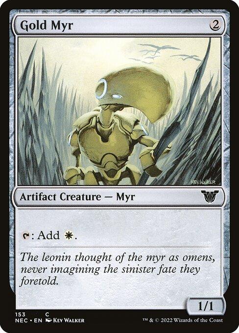 naokuroshop MTG [NEC][0153][茶][C][[EN][金のマイア/Gold Myr] NM