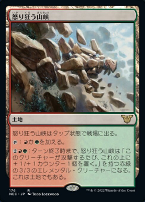 naokuroshop MTG [NEC][0176][土地][R][[JP][怒り狂う山峡/Raging Ravine] NM