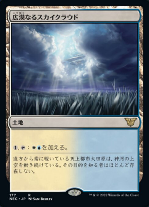 naokuroshop MTG [NEC][0177][土地][R][[JP][広漠なるスカイクラウド/Skycloud Expanse] NM