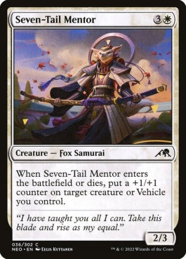 naokuroshop MTG [NEO][036][白][C][EN][七ツ尾の導師/Seven-Tail Mentor] NM