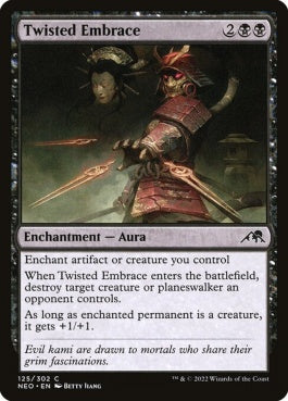 naokuroshop MTG [NEO][125][黒][C][EN][ねじれた抱擁/Twisted Embrace]（foil） NM