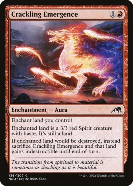 naokuroshop MTG [NEO][136][赤][C][EN][火花舞う出現/Crackling Emergence]（foil） NM