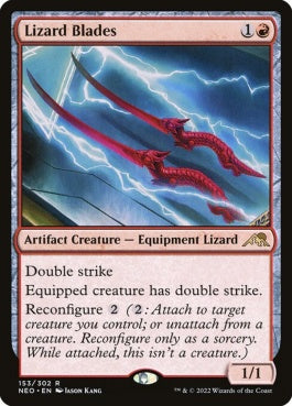 naokuroshop MTG [NEO][153][赤][R][EN][蜥蜴丸/Lizard Blades]（foil） NM