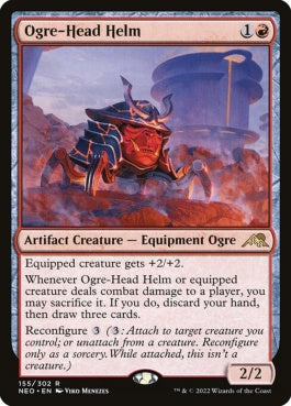 naokuroshop MTG [NEO][155][赤][R][EN][大峨頭の兜/Ogre-Head Helm]（foil） NM