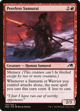 naokuroshop MTG [NEO][156][赤][C][EN][無双の侍/Peerless Samurai]（foil） NM