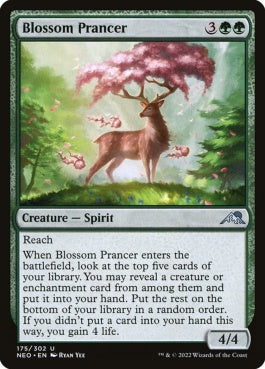 naokuroshop MTG [NEO][175][緑][U][EN][花咲く跳獣/Blossom Prancer]（foil） NM