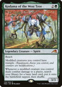 naokuroshop MTG [NEO][199][緑][M][EN][西の樹の木霊/Kodama of the West Tree]（foil） NM