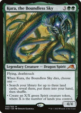 naokuroshop MTG [NEO][200][緑][M][EN][果て無き空、空羅/Kura, the Boundless Sky]（foil） NM