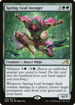 naokuroshop MTG [NEO][208][緑][R][EN][春葉の報復者/Spring-Leaf Avenger]（foil） NM