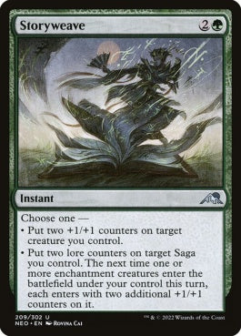 naokuroshop MTG [NEO][209][緑][U][EN][物語編み/Storyweave]（foil） NM