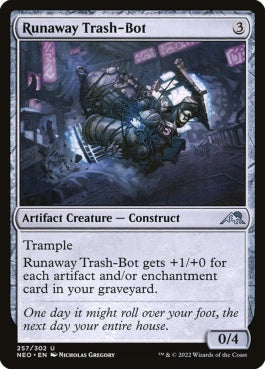 naokuroshop MTG [NEO][257][茶][U][EN][暴走ごみ収集ボット/Runaway Trash-Bot]（foil） NM