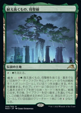 naokuroshop MTG [NEO][266][土地][R][JP][耐え抜くもの、母聖樹/Boseiju, Who Endures]（foil） NM