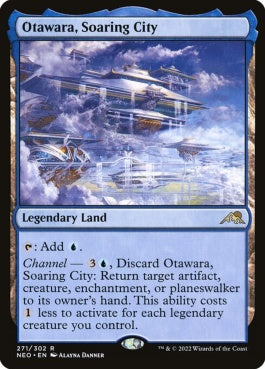 naokuroshop MTG [NEO][271][土地][R][EN][天上都市、大田原/Otawara, Soaring City]（foil） NM