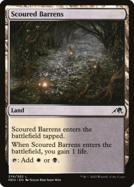 naokuroshop MTG [NEO][274][土地][C][EN][磨かれたやせ地/Scoured Barrens] NM