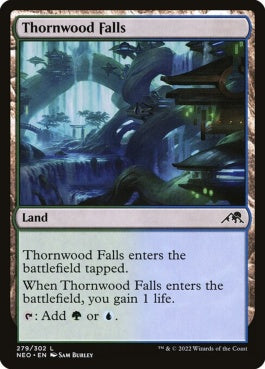 naokuroshop MTG [NEO][279][土地][C][EN][茨森の滝/Thornwood Falls]（foil） NM