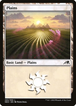 naokuroshop MTG [NEO][283][土地][C][EN][平地/Plains]（foil） NM