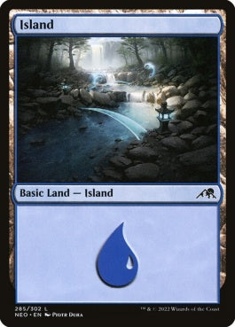 naokuroshop MTG [NEO][285][土地][C][EN][島/Island]（foil） NM