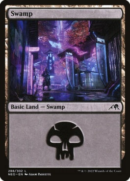 naokuroshop MTG [NEO][288][土地][C][EN][沼/Swamp] NM