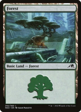 naokuroshop MTG [NEO][292][土地][C][EN][森/Forest]（foil） NM