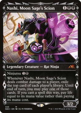 naokuroshop MTG [NEO][343][黒][M][EN][月の賢者の養子、ナシ/Nashi, Moon Sage's Scion] NM