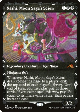naokuroshop MTG [NEO][421][黒][M][EN][月の賢者の養子、ナシ/Nashi, Moon Sage's Scion] NM