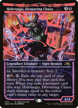 naokuroshop MTG [NEO][429][黒][R][EN][貪る混沌、碑出告/Hidetsugu, Devouring Chaos] NM