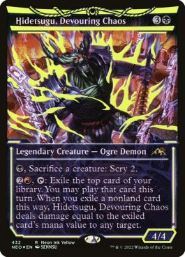 naokuroshop MTG [NEO][432][黒][R][EN][貪る混沌、碑出告/Hidetsugu, Devouring Chaos] NM