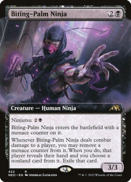 naokuroshop MTG [NEO][452][黒][R][EN][噛掌の忍者/Biting-Palm Ninja]（foil） NM