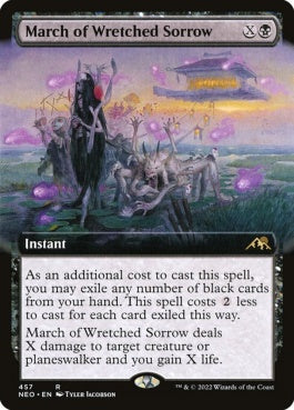 naokuroshop MTG [NEO][457][黒][R][EN][不憫な悲哀の行進/March of Wretched Sorrow]（foil） NM