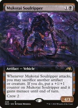 naokuroshop MTG [NEO][458][黒][R][EN][無孤勢団の霊裂機/Mukotai Soulripper]（foil） NM