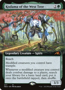 naokuroshop MTG [NEO][477][緑][M][EN][西の樹の木霊/Kodama of the West Tree]（foil） NM