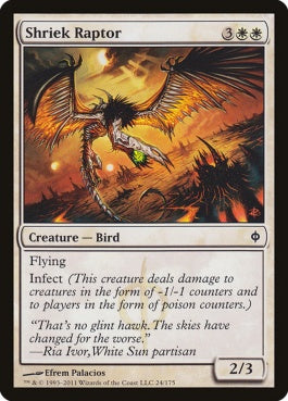 naokuroshop MTG [NPH][024][白][C][EN][金切り声の猛禽/Shriek Raptor] NM