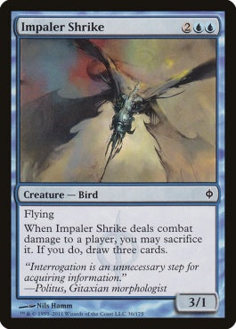 naokuroshop MTG [NPH][036][青][C][EN][突き刺しモズ/Impaler Shrike] NM