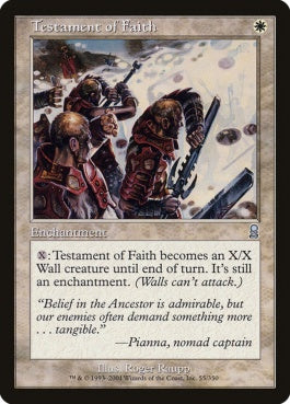 naokuroshop MTG [ODY][055][白][U][JP][信仰の証/Testament of Faith] NM